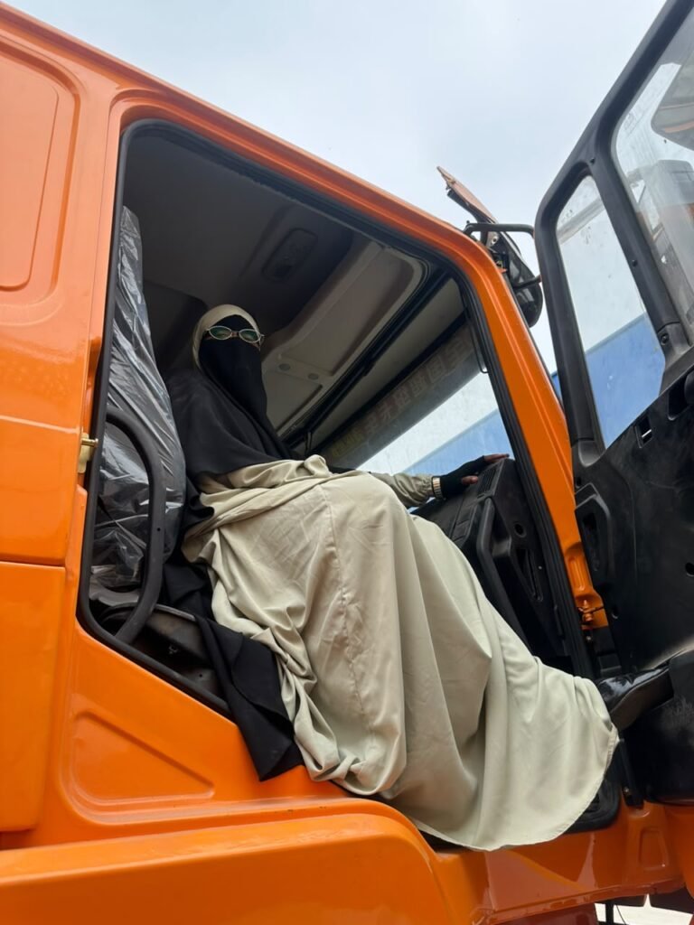Cab interior of a heavy truck available for procurement